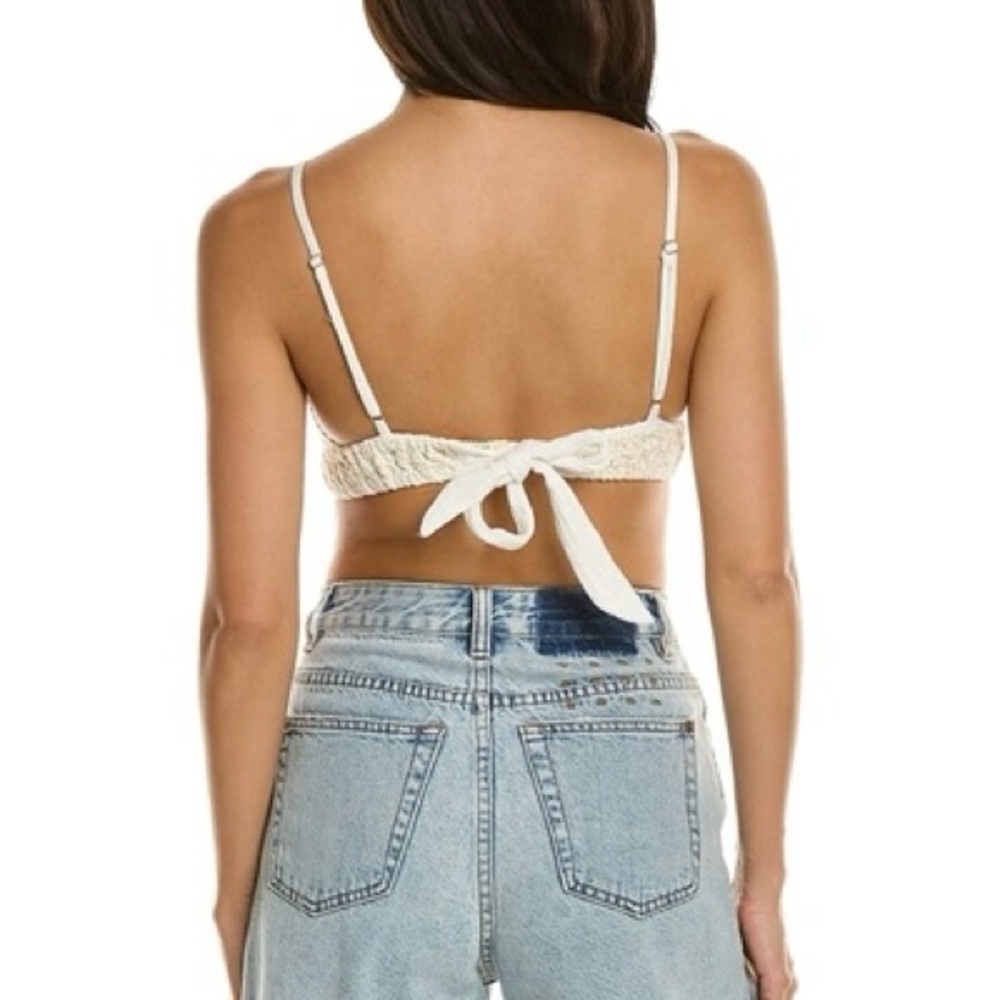 NWT Surf Gypsy top crop soft cotton embroidery tie at back  M adjustable straps - Picture 5 of 12